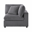 Comfort Pointe Casella Charcoal Corduroy Fabric Corner Wedge Accent Chair