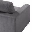 Comfort Pointe Casella Charcoal Corduroy Fabric Corner Wedge Accent Chair