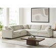 Casella Modular Beige Corduroy Fabric 5-Piece Corner Sectional