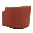Comfort Pointe Erenson Caramel Top Grain Leather Swivel Glider Barrel Chair