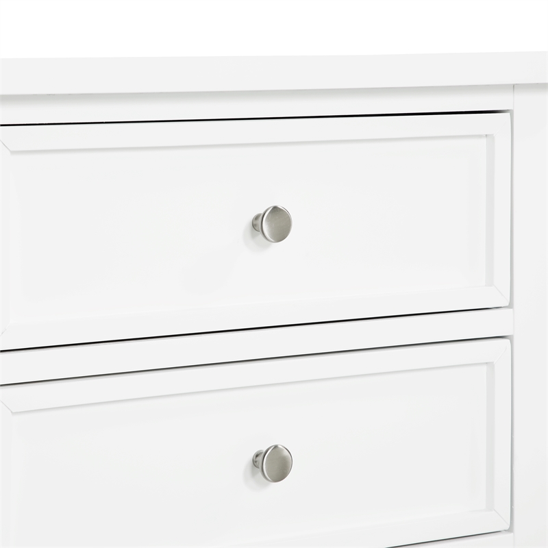 Comfort Pointe Lennon 3-drawer White Wood Storage Nightstand