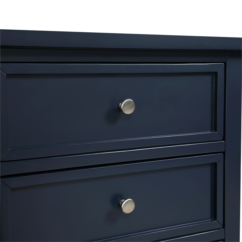 Comfort Pointe Lennon 3-drawer Midnight Blue Wood Nightstand
