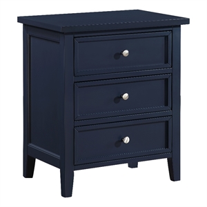 Comfort Pointe Lennon 3-drawer Midnight Blue Wood Nightstand