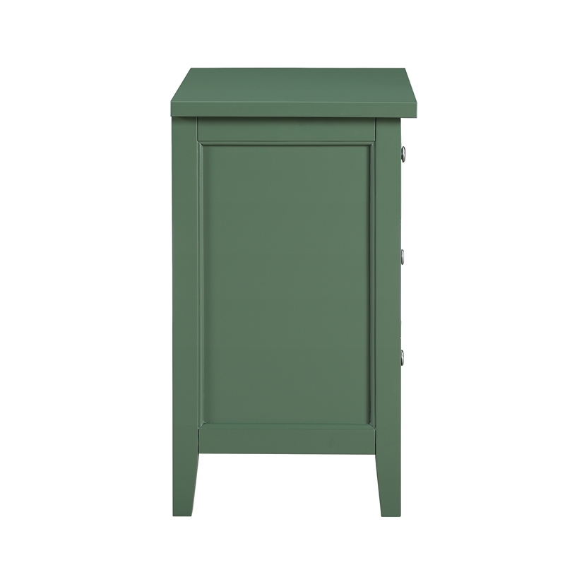 Comfort Pointe Lennon 3-drawer Vintage Green Wood Nightstand