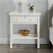 Franklen 1-drawer Antique White Wood Storage Nightstand