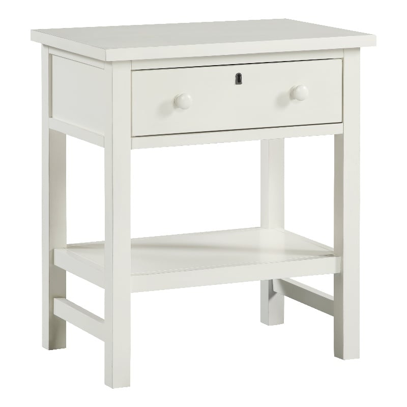 Franklen 1-drawer Antique White Wood Storage Nightstand