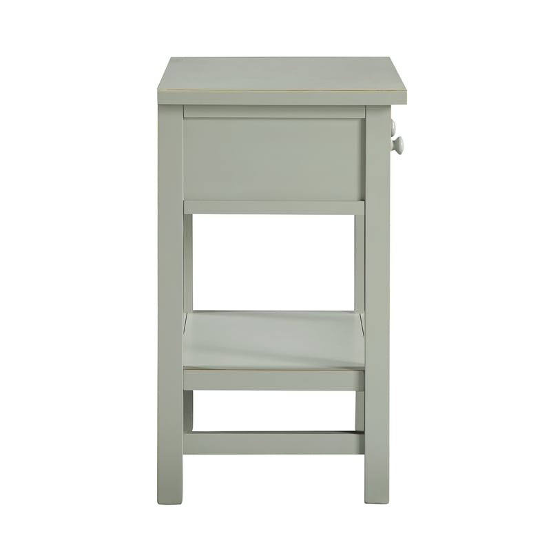 Comfort Pointe Franklen 1-drawer Antique Gray Wood Storage Nightstand
