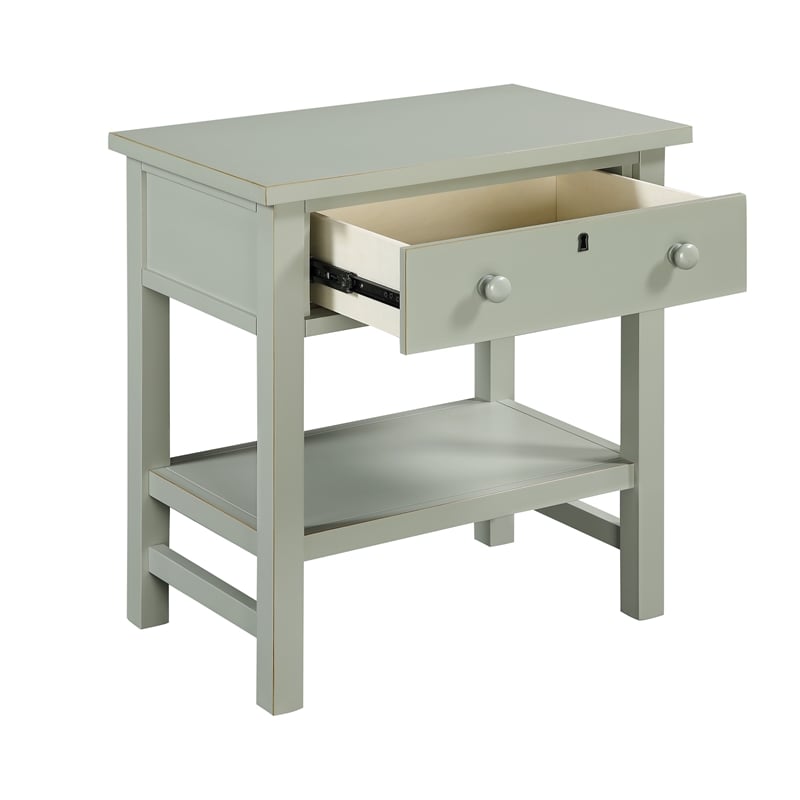 Comfort Pointe Franklen 1-drawer Antique Gray Wood Storage Nightstand