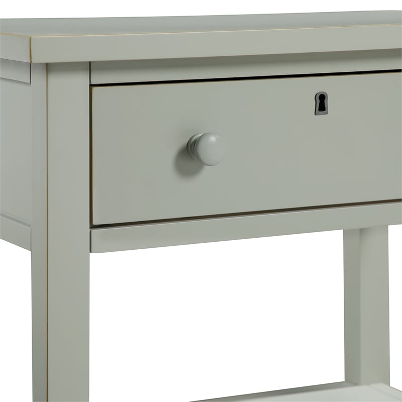 Comfort Pointe Franklen 1-drawer Antique Gray Wood Storage Nightstand