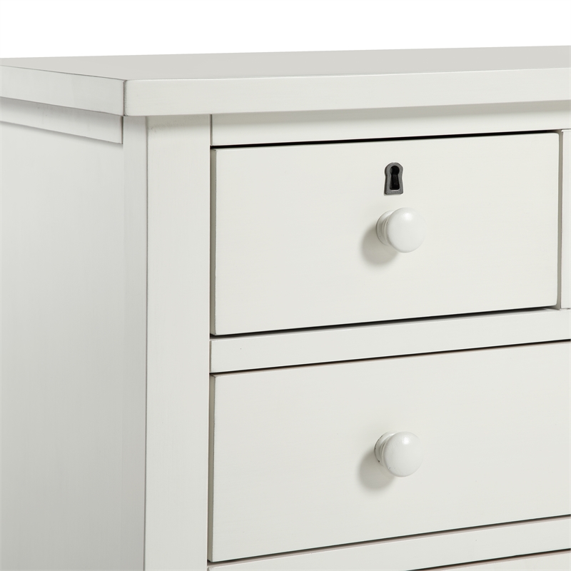 Comfort Pointe Greenwich 4-drawer Antique White Wood Storage Nightstand
