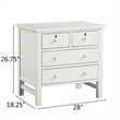 Comfort Pointe Greenwich 4-drawer Antique White Wood Storage Nightstand