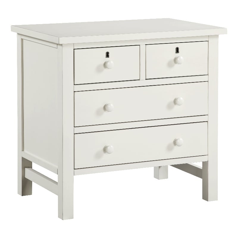 Comfort Pointe Greenwich 4-drawer Antique White Wood Storage Nightstand