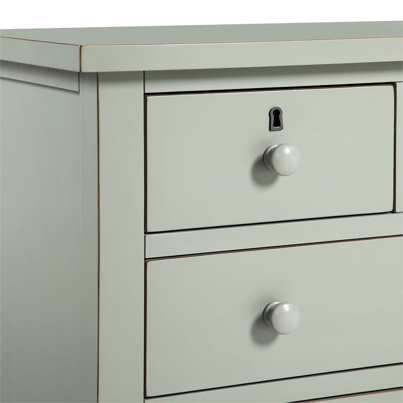 Comfort Pointe Greenwich 4-drawer Antique Gray Wood Storage Nightstand