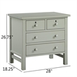 Comfort Pointe Greenwich 4-drawer Antique Gray Wood Storage Nightstand