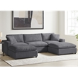 Comfort Pointe Casella Modular Charcoal Corduroy Fabric 5-Piece XL Chofa