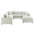 Comfort Pointe Casella Modular 6-Piece Sectional in Ivory Performance Fabric