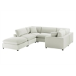 Comfort Pointe Casella Modular 6-Piece Sectional in Ivory Performance Fabric