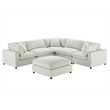 Comfort Pointe Casella Modular 6-Piece Sectional in Ivory Performance Fabric