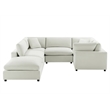 Comfort Pointe Casella Modular 6-Piece Sectional in Ivory Performance Fabric