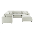 Comfort Pointe Casella Modular 6-Piece Sectional in Ivory Performance Fabric