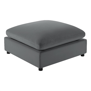 Comfort Pointe Casella Charcoal Fabric Ottoman in Charcoal Perfomance Fabric