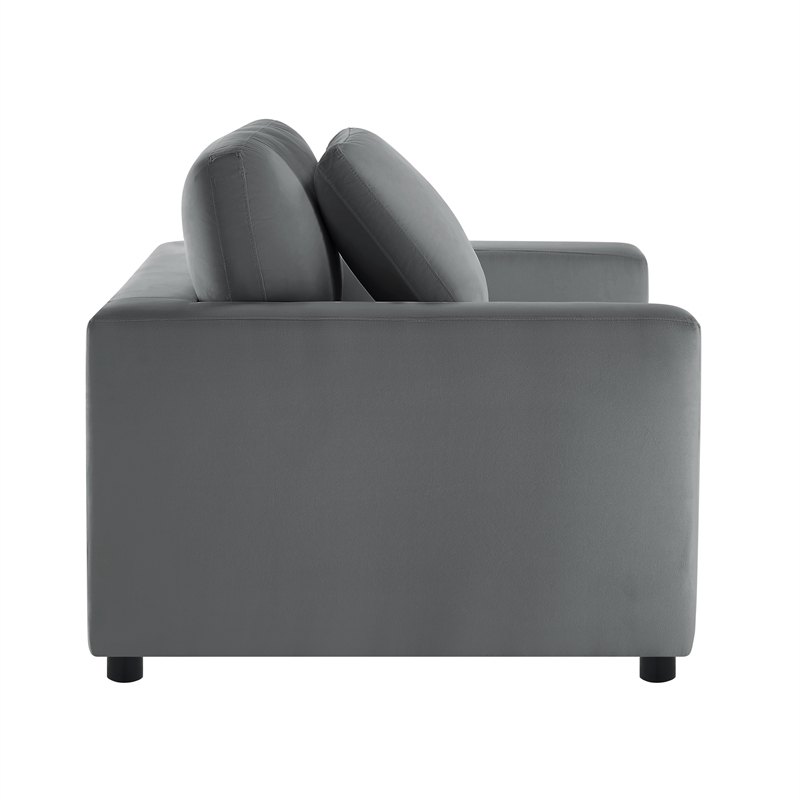 Comfort Pointe Casella Modern Armchair in Charcoal Performance Fabric