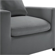Comfort Pointe Casella Modern Armchair in Charcoal Performance Fabric
