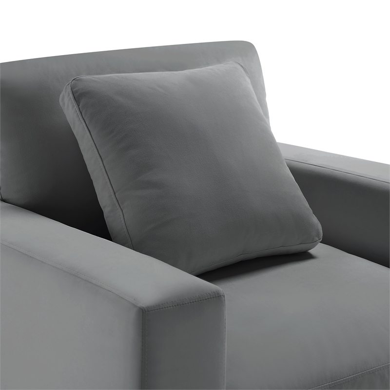 Comfort Pointe Casella Modern Armchair in Charcoal Performance Fabric