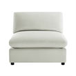 Comfort Pointe Casella Armless Slipper Chair in Ivory Performance Fabric