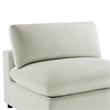 Comfort Pointe Casella Armless Slipper Chair in Ivory Performance Fabric
