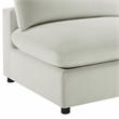 Comfort Pointe Casella Armless Slipper Chair in Ivory Performance Fabric