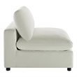 Comfort Pointe Casella Armless Slipper Chair in Ivory Performance Fabric