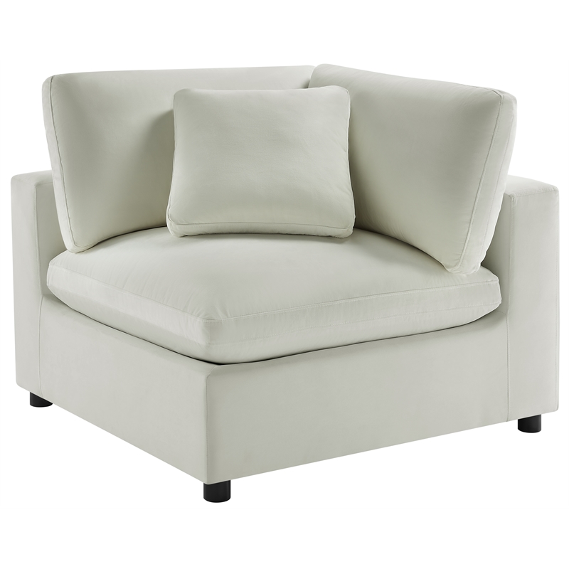 Comfort Pointe Casella Corner Wedge Chair in Ivory Performance Fabric