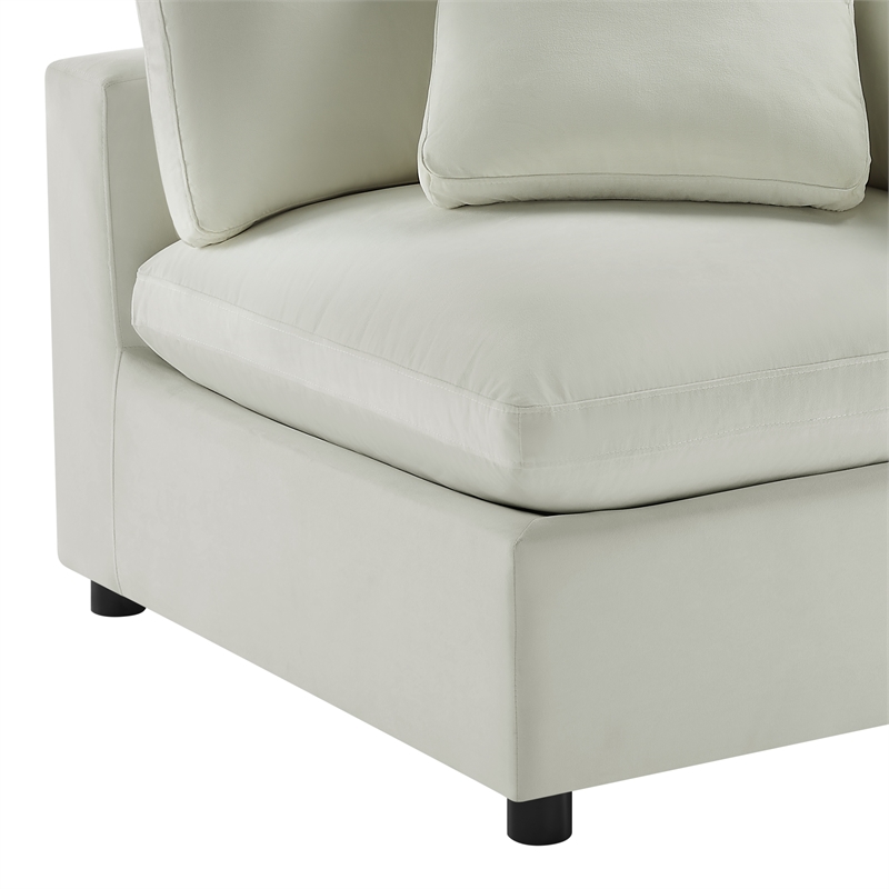 Comfort Pointe Casella Corner Wedge Chair in Ivory Performance Fabric