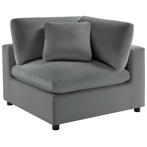 Comfort Pointe Casella Corner Wedge Chair in Charcoal Performance Fabric