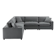 Comfort Pointe Casella Modular 5-Piece Sectional in Charcoal Performance Fabric