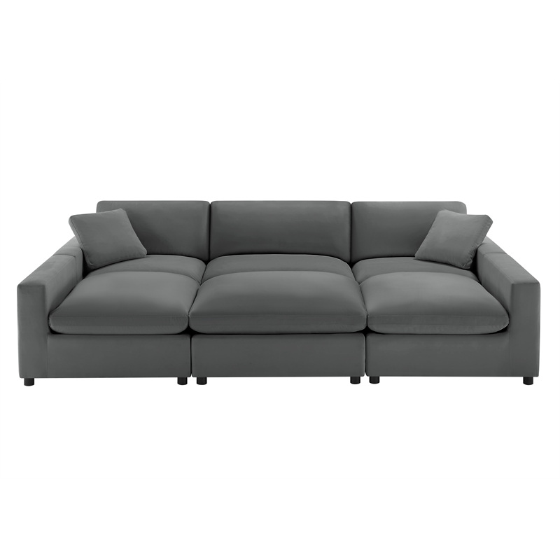 Comfort Pointe Casella Modular 6-Piece Nest in Charcoal Performance Fabric