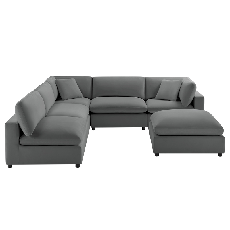 Comfort Pointe Casella Modular 6-Piece Nest in Charcoal Performance Fabric