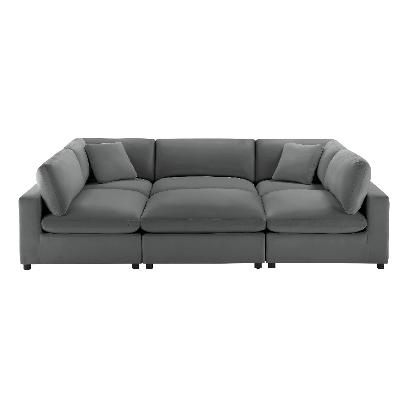 Comfort Pointe Casella Modular 6-Piece Nest in Charcoal Performance Fabric