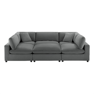 Comfort Pointe Casella Modular 6-Piece Nest in Charcoal Performance Fabric