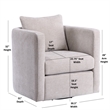 Comfort Pointe Sheldon Beige Linen Fabric Swivel Barrel Chair