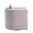 Comfort Pointe Sheldon Beige Linen Fabric Swivel Barrel Chair