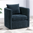 Comfort Pointe Sheldon Navy Blue Fabric Swivel Barrel Accent Chair