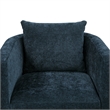 Comfort Pointe Sheldon Navy Blue Fabric Swivel Barrel Accent Chair