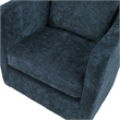 Comfort Pointe Sheldon Navy Blue Fabric Swivel Barrel Accent Chair