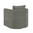 Comfort Pointe Sheldon Dark Gray Fabric Swivel Barrel Accent Chair