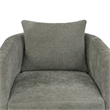Comfort Pointe Sheldon Dark Gray Fabric Swivel Barrel Accent Chair