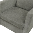 Comfort Pointe Sheldon Dark Gray Fabric Swivel Barrel Accent Chair