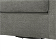 Comfort Pointe Sheldon Dark Gray Fabric Swivel Barrel Accent Chair