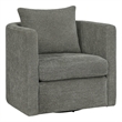 Comfort Pointe Sheldon Dark Gray Fabric Swivel Barrel Accent Chair